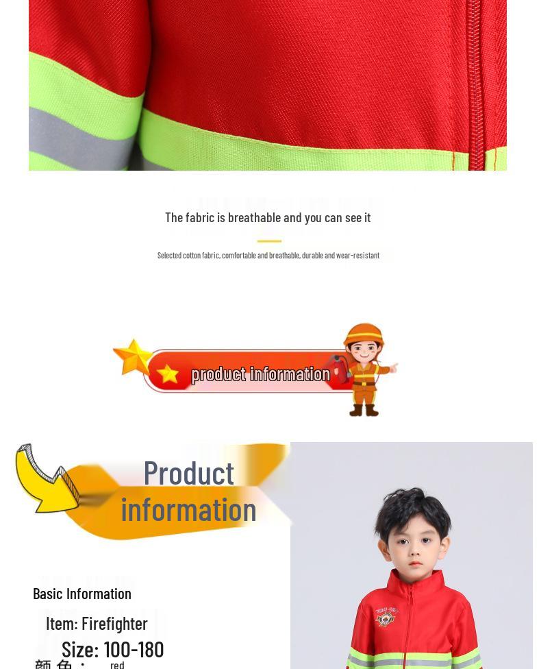 Firefighter Camouflage Costume Set for Kids - Role-Playing and Fashion Show Outfit