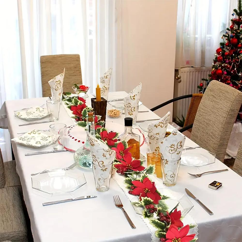 Artificial Christmas Garland Perfect For Festive Atmosphere Ideal For Christmas Anniversary Wedding Birthday Wall Arch Deco