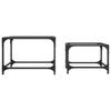  Coffee Tables That Slide Under Each Other, 2 Pcs., Glass Top and Steel