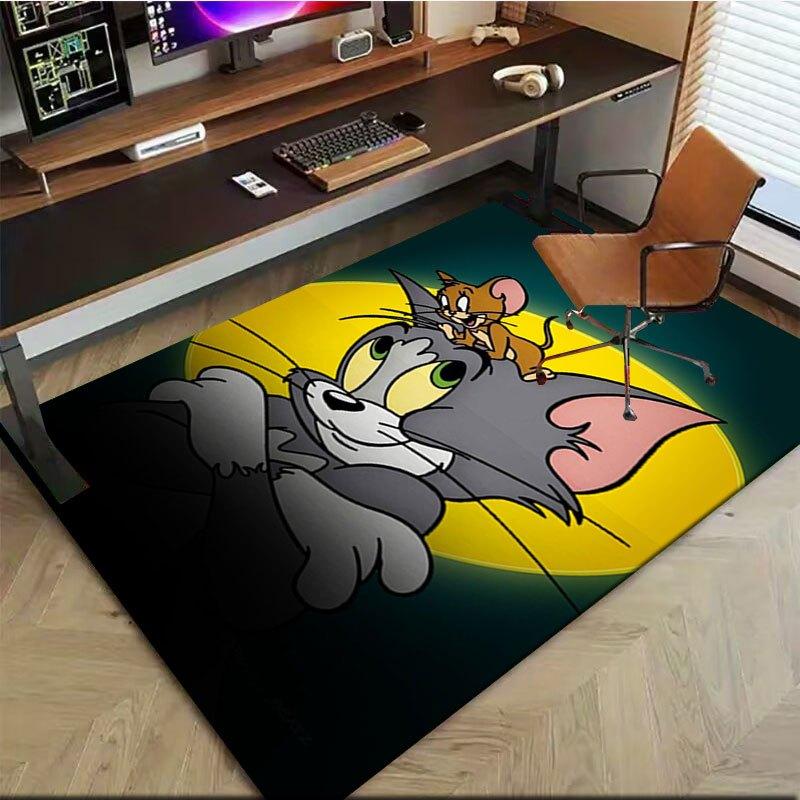 

Tom & Jerry Шпалери для телефону HD - Милі мультяшні шпалери для iPhone, iPad, AndroidКилимок для офісу Домашній декор Подарунок на Хелловін та Різдво LD79 160cm by 200cm