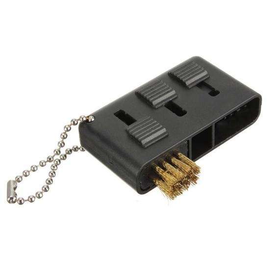 Mini Golf Club Brush 3 In 1 Debris Removal Pocket Sized Putter Wedge