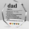 Father’s Acrylic Decorative Sign:"Dad Definition"Gift – Thank You/Birthday/Christmas (for Dad/Stepdad/Bonus Dad,from Kids/Wife).