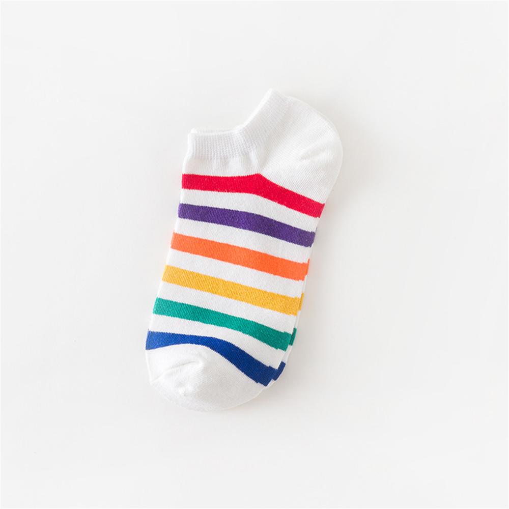 INS Lustige Cartoon Eier Socken Niedliche Mädchen Glückliche Tiere Früchte Lebensmittel Kurze Socken Omelett Erdbeere Ananas Regenbogenstreifen
