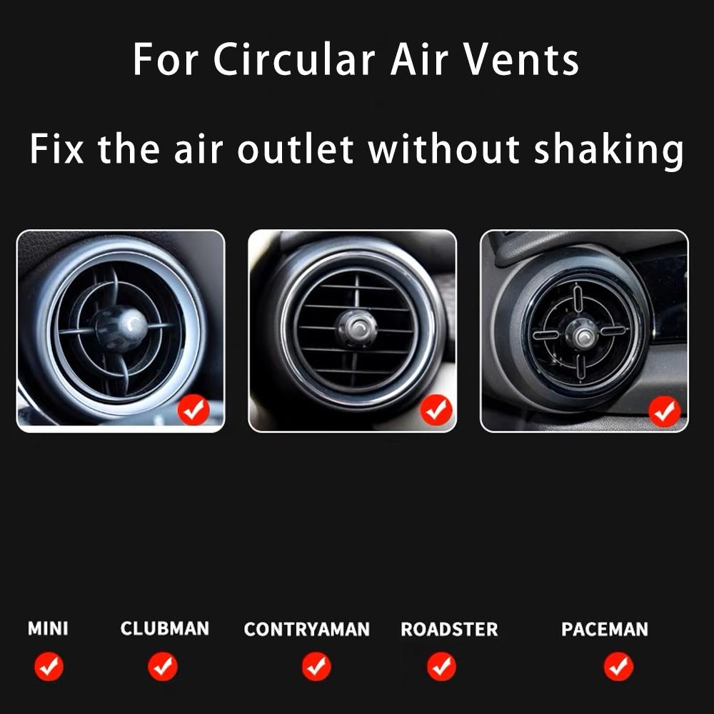 Universal para Mini R55 R56 R57 R60 R61 R58 R59 Clubman Countryman Suporte de telefone para carro Acessórios para montagem de telefone na saída de ar