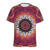 Buntes Kaleidoskop 3D-gedrucktes T-Shirt für Herren Psychedelisches Muster T-Shirt Sommer Lässig Kurze Ärmel Rundhals T-Shirts