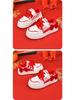 2025 Winter New Arrivals: Girls' Versatile Red Casual Sports Shoes for Middle and Big Kids