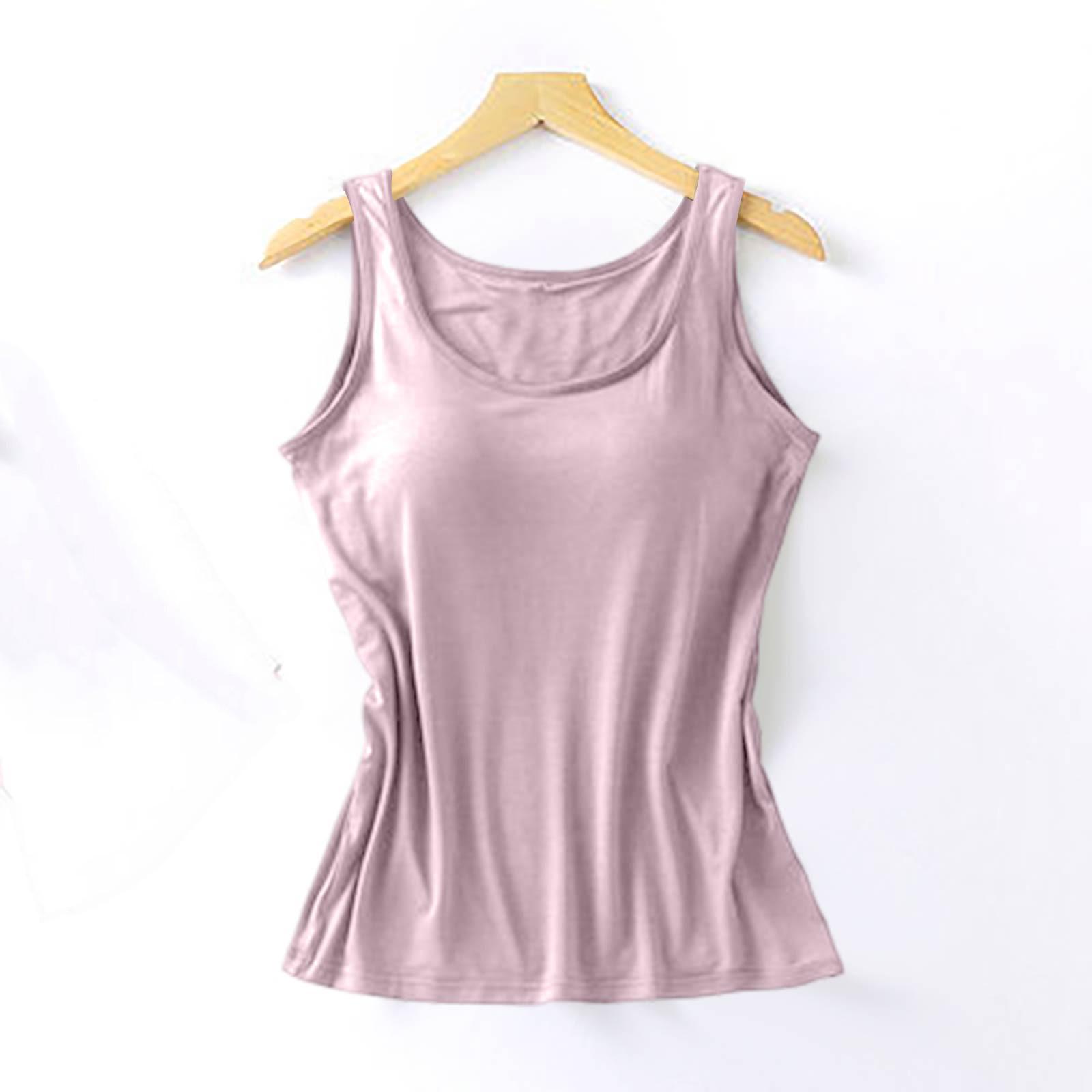

Женская майка-топ без рукавов, женская летняя цельная без стального кольца с нагрудной накладкой L розовый