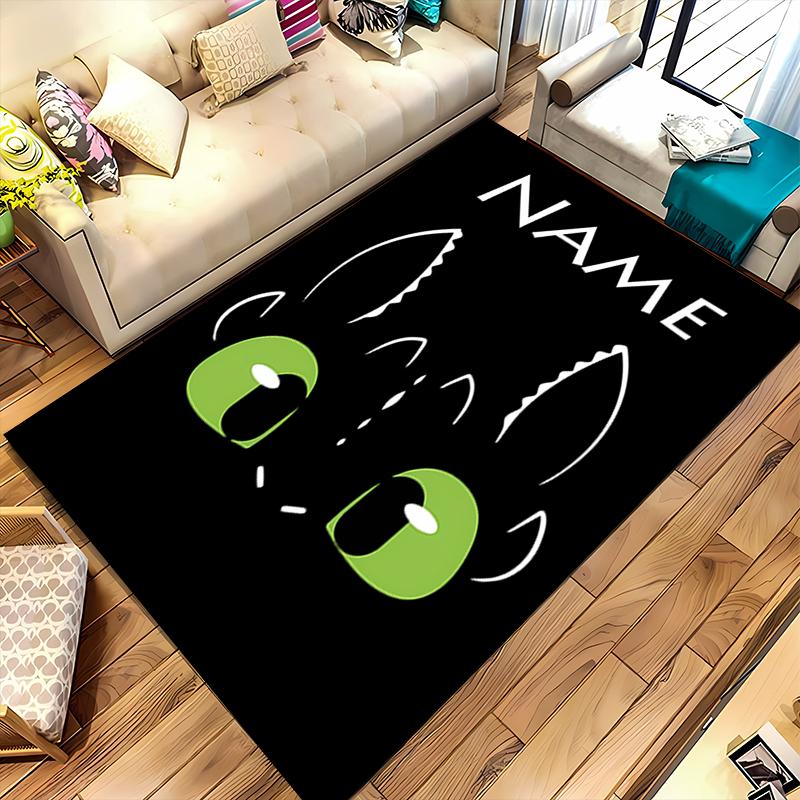 Custom Personalization How To Train Your Dragon Toothless Area Rug - Perfect For Kitchen, Bathroom,Laundry Room Decor Large Size Available,Gift All Se