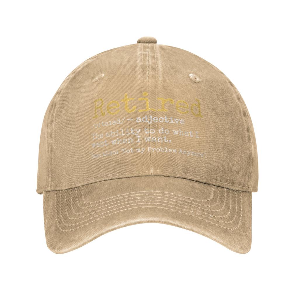 Fashion Retired Definition Funny Retirement Gag Baseball Cap Distressed Washed Snapback Outdoor Adjustable Caps Hat