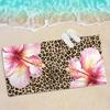 1pc Pink Leopard Floral Beach Towel, Quick-Dry Absorbent, Ideal for Outdoor Travel Pool Party Beach Vacation Bath
