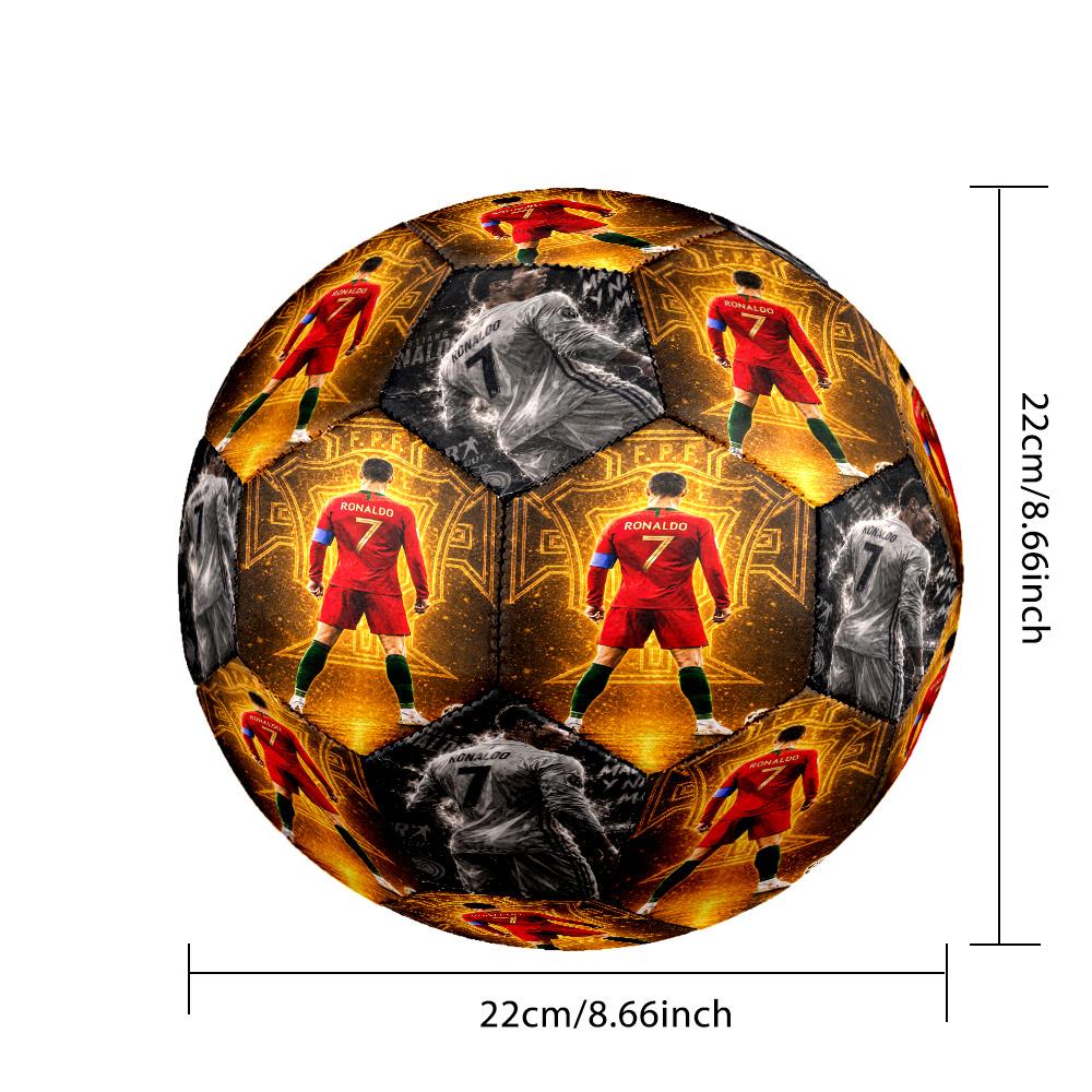 Ronaldo's Cr7 Football Trick Size 5 Soccer Football Machine-Stitched Indoor/Outdoor Universal Football for Football Accessories