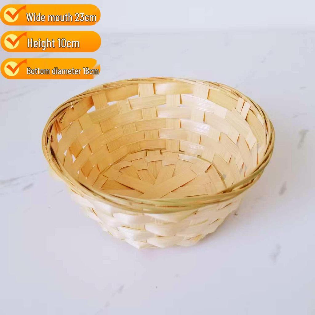 Bamboo Woven Basket for Steaming and Storage - Perfect for Dishes, Rice, Cakes, Barbecue, Fresh Produce, and Eggs