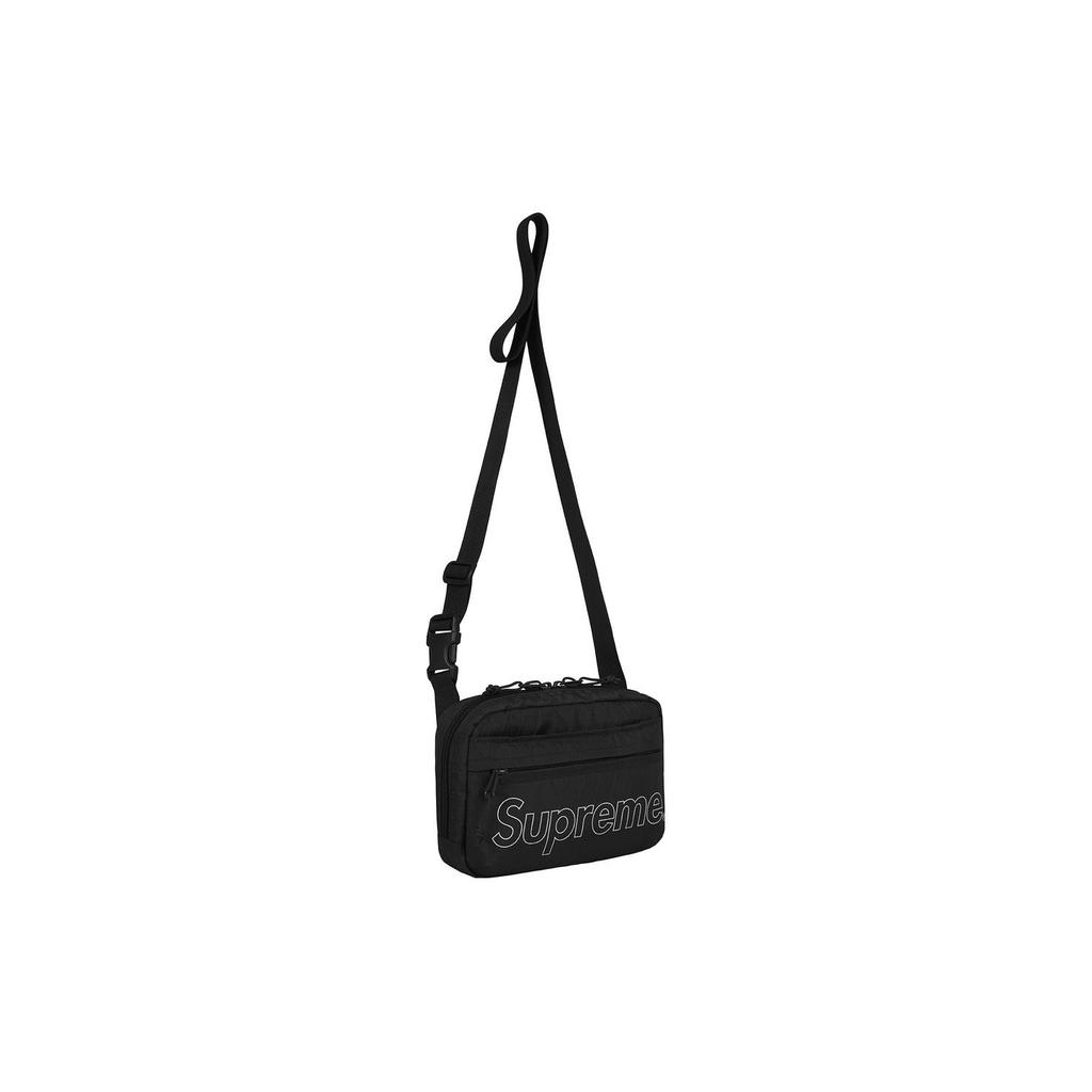 New Supreme FW18 Nylon Fabric Shoulder Bag, Crossbody Bag Regular Unisex Black SUP-FW18-6870