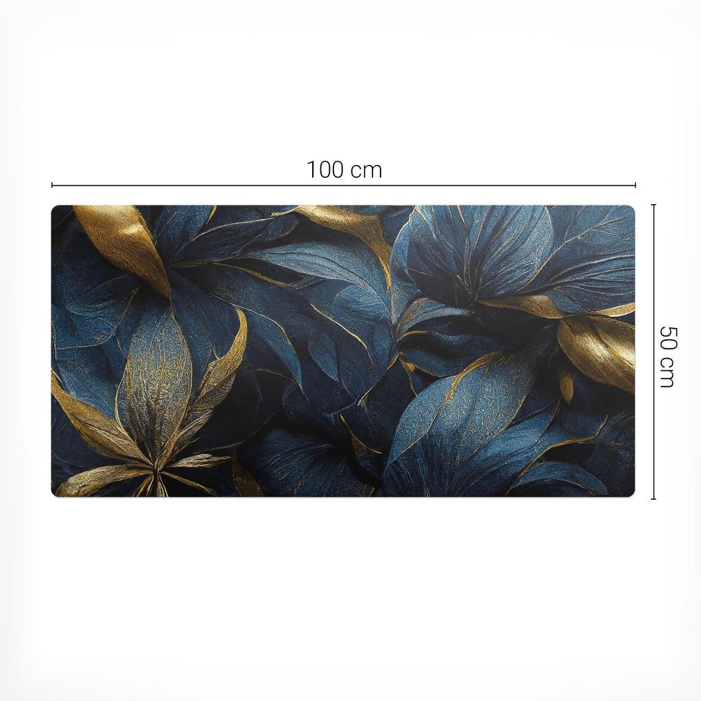 Protective Mat Desk Pad Table Tabletop Leaves with Elegance 100X50 Cm