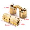 1/2 Piece 8-18mm Brass Hinge Hidden Cabinet Cylindrical Brass Hinge Installation Furniture Hardware Hidden Hinge for Cabinets