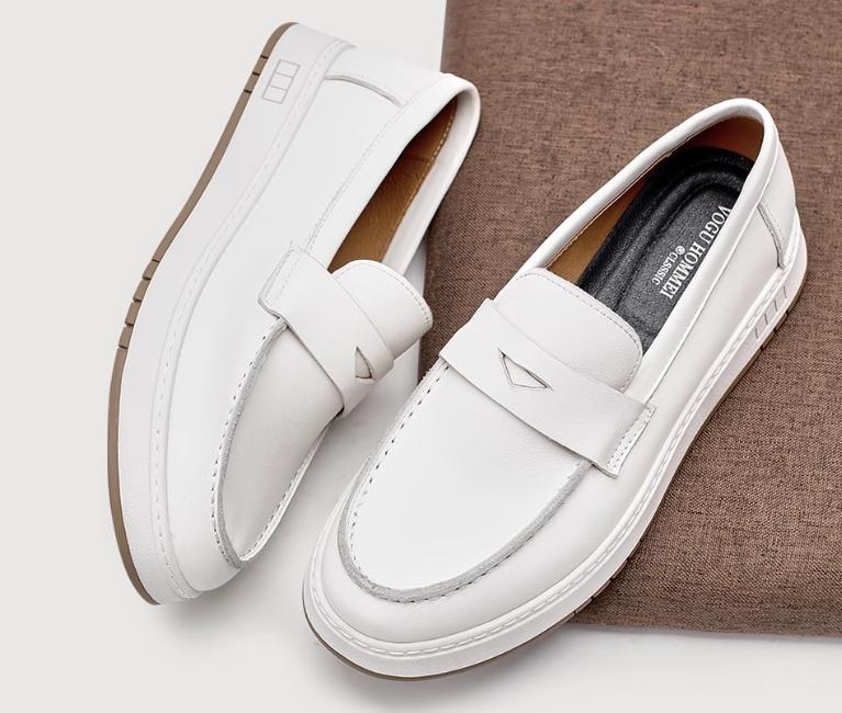 Men'S Loafers White Men'S Dress Office Wedding Dress Shoes Lace Up Round Toe Black Shiny Leather Shoes Men'S Casual Shoes
