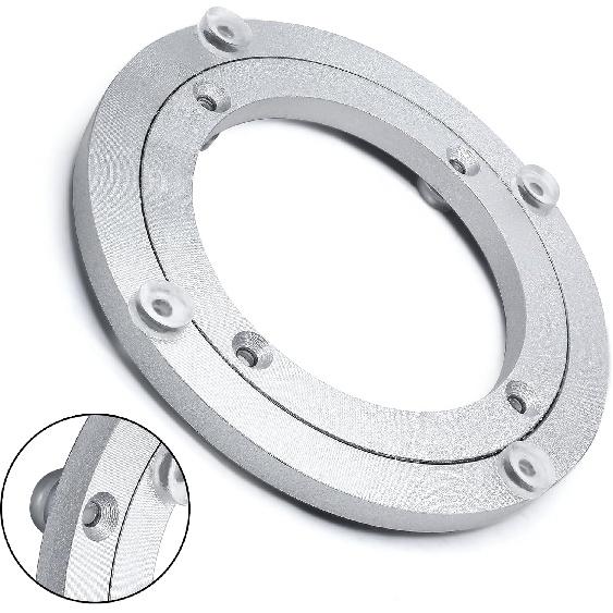 1 Pack 6 Inch Aluminium Alloy Turntable Bearing Lazy Sn Bearing Swivel Turntable for Table with Rotating Turntable Ring(6 Inch)