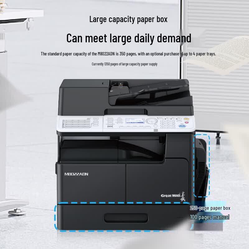 Great Wall M8022ADN A3/A4 Black & White Multifunction Laser Copier CN plug (adapter included)