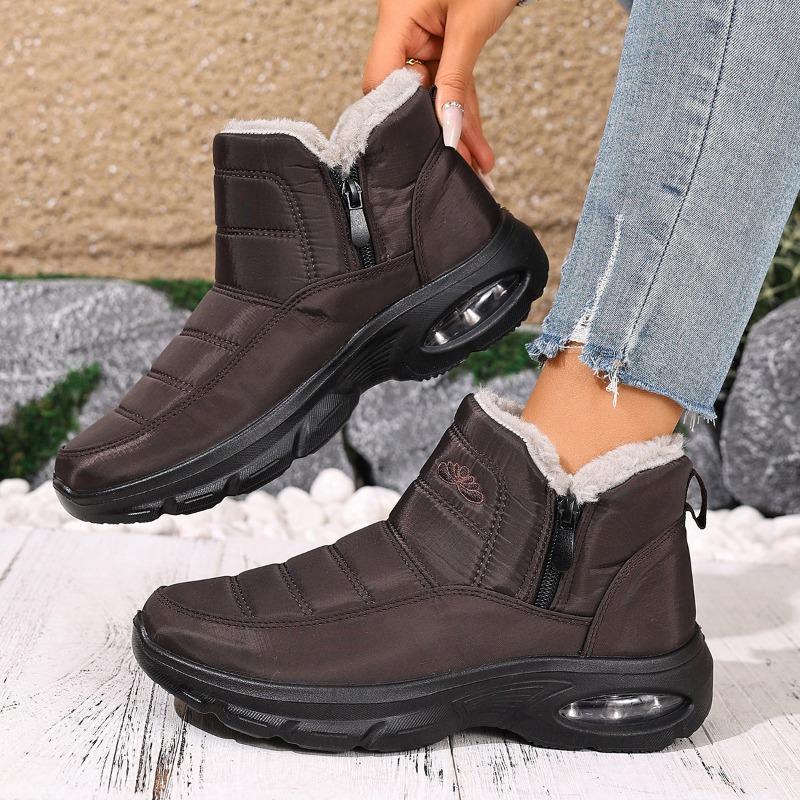 Cotton shoes women's new large size air cushion snow boots outdoor cold-proof men's and women's velvet thickened cotton boots