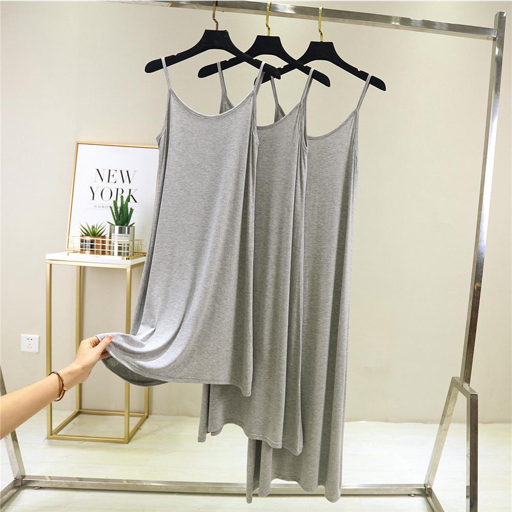 Women's Plus Size Cotton Slip Dress - Loose, Slimming, Comfortable Summer Wear