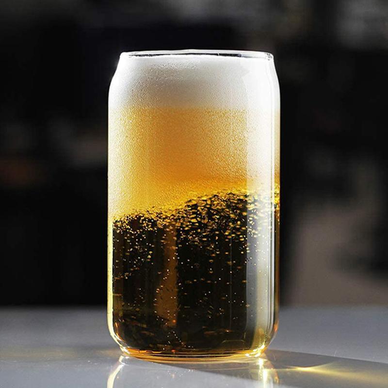 2Pcs Glass Cup Iced Coffee Cup Cocktail Glass Beer Cup Home Party Glasses for Drinks Milk Juice Bubble Tea Glass Mug Drinkware