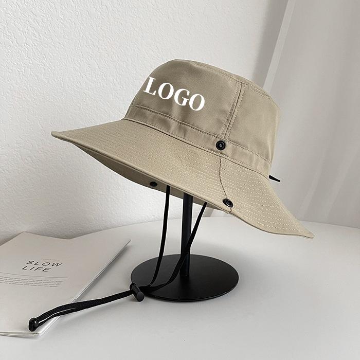 Custom Quick Dry Summer Men Bucket Hat Outdoor Uv Protection Wide Brim Hunting Hiking Hat Fisherman Hat Beach Sunscreen Cap