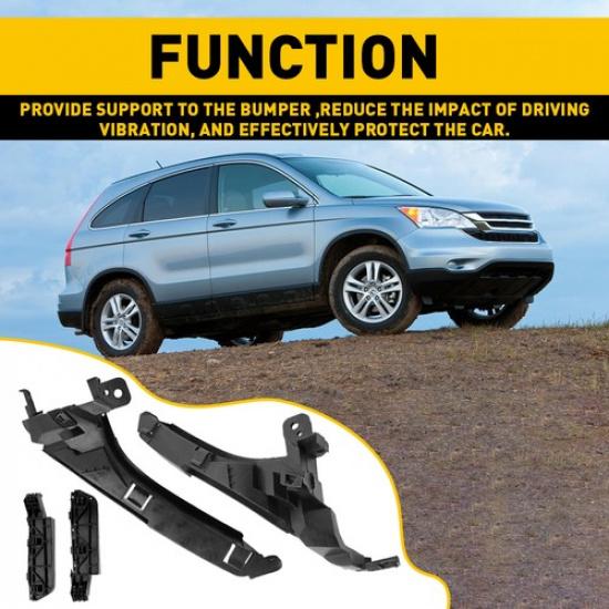 Set of Front 4 Bumper + Headlight Support Brackets For 2007-2011 Honda CRV CR-V