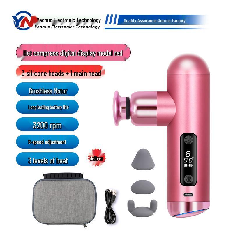 Portable Mini Muscle Relaxation Massage Gun with Hot Compress