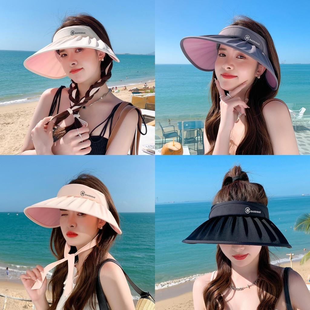 Modischer Sonnenschutzhut aus Eis-Seide mit atmungsaktivem Material und Buchstabenakzenten für Damen
