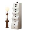 Solid Wood Irregular Five-Drawer Cabinet with Bead Design - Unique Living Room Storage Shelf