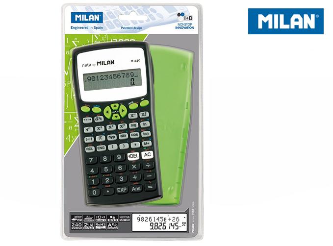Scientific calculator 240 functions green. Milan