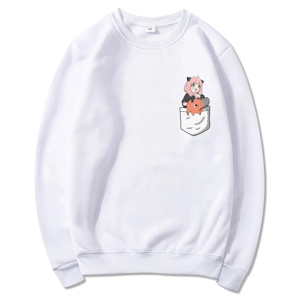 Cute Anya and Pochita Classic Hoodie Hoodies Winter Anime SPY X FAMILY Women Spring/Autumn Unisex Sweatshirt Harajuku Sudaderas Unisex