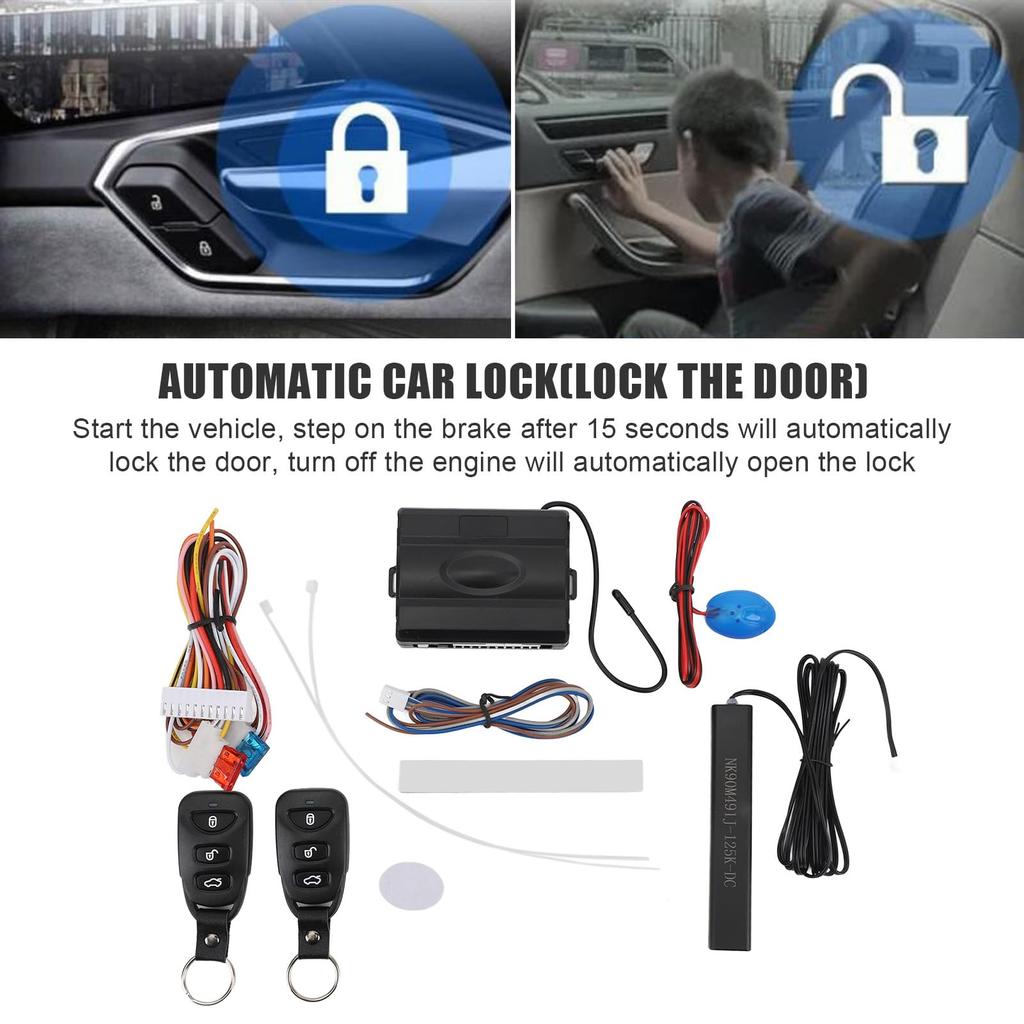 Car Keyless Entry System Kit Intelligent PKE Push Button Remote Start Kit Car Anti-Theft