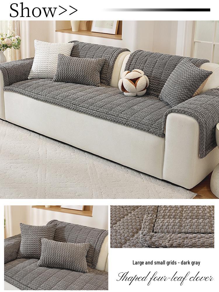 2026 Autumn/Winter Corduroy Non-slip Seat Cushion: Thick, Dirt-resistant Sofa Cover