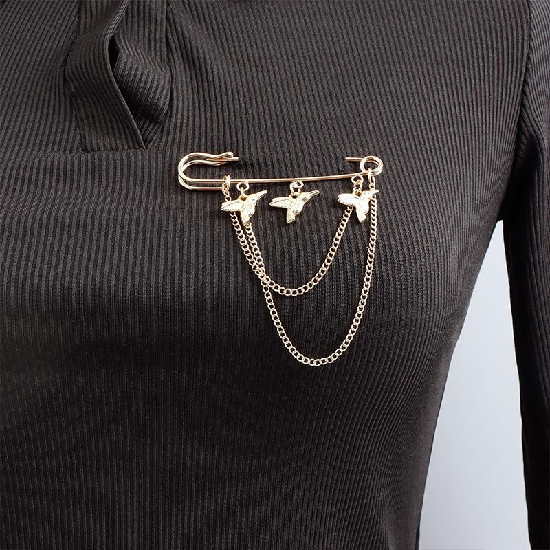 Elegant Pearl Chain Tassel Brooch Fashion Women Clothing Decor Accessories Jewelry Pin Pants Waist Adjust Pins Bag Pendant Gifts