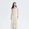 VEROMODA Women's Floral Print Sleeveless Back-Tie Ruffle Maxi Dress