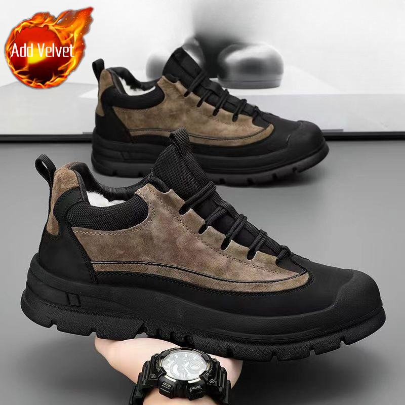 Men's Outdoor Snow Boots Winter Thermal Lined Waterproof Anti Slip Hiking Shoes with Laces Durable Work wear Boots for Men