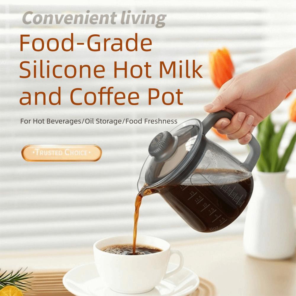 500ml Capacity Silicone Teapot Portable Ergonomic Handle Oil Dispenser Pouring Spout Leakproof Milk Jug Lemonade Making