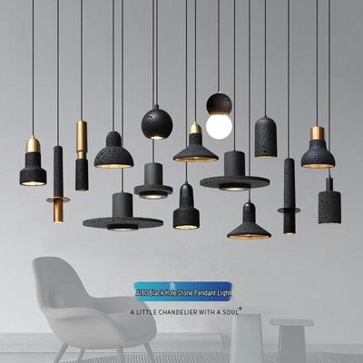 Wabi-Sabi Retro Black Hole Stone Chandelier for Bar, Restaurant, Bedroom, or Bedside