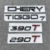 1pc 3D ABS TIGGO7 290T 390T Badge Sticker Rear Trunk Emblem Decal for TIGGO TIGGO7 TIGGO7PROPLUS