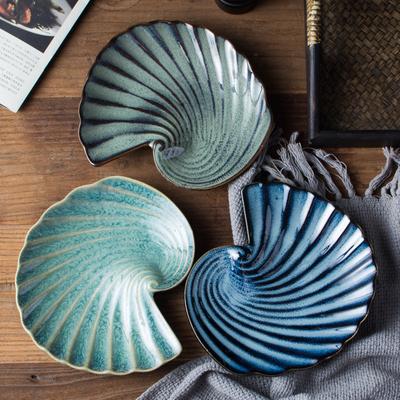 Kreative Ofentransformation Keramikteller Restaurant Homestay Spezialgeschirr Personalisierter Muschelteller Muschelteller