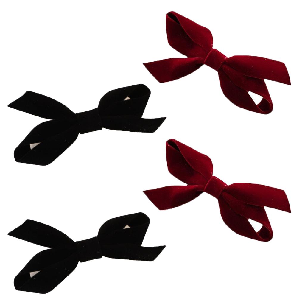Velvet Bow Hair Clip Women Retro Versatile Gentle Duckbill Clip Temperament Hair Accessories