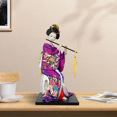 12" japanische Geisha Puppe Sammler Figur Skulptur asiatische Harz Mädchen Statue handgefertigt