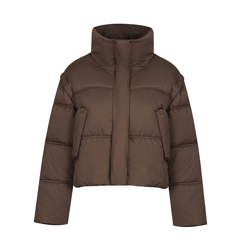 

Жіноча рожева коротка пухова куртка зі знімним жилетом - 2024 Маленька Утеплена Куртка зі Стійкою 2X-Large