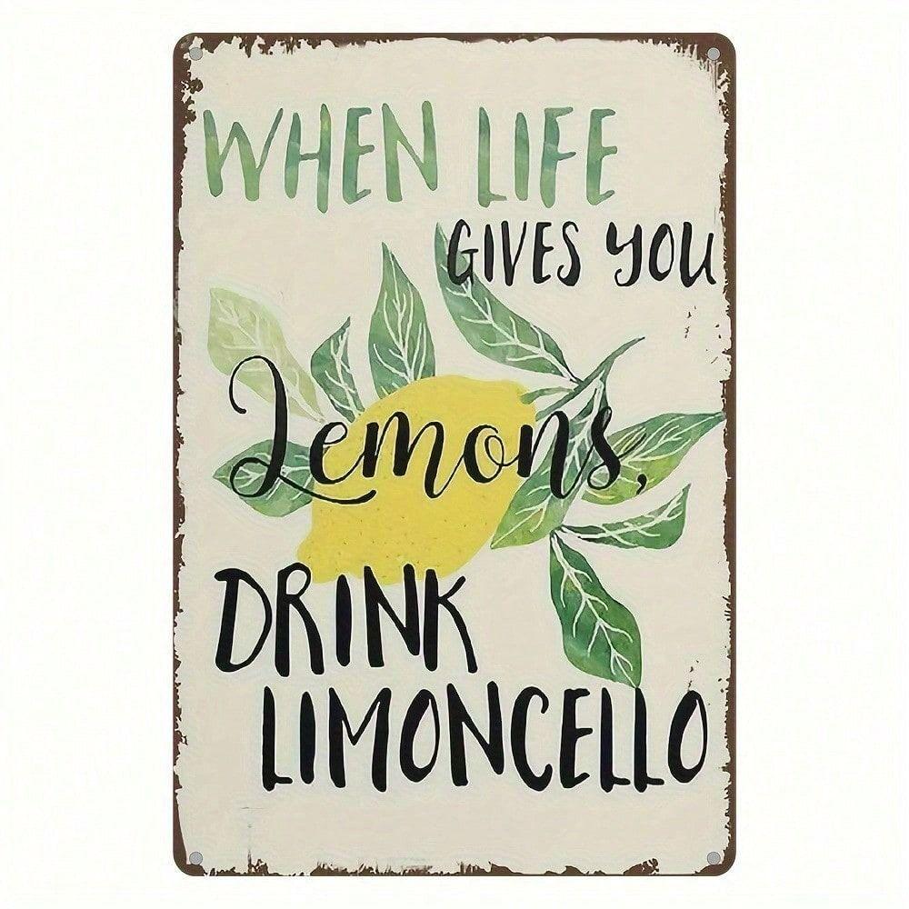 Vintage Lemoncello Metall Wandkunst Schild