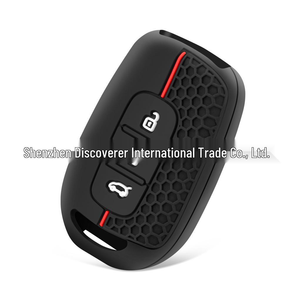 Renault Koleos 3-Button Hollow Silicone Key Cover with Honeycomb Pattern
