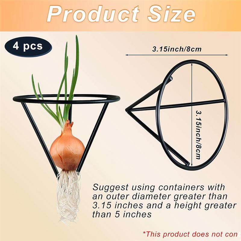 A96I-4 Pieces Avocado Seed Growing Metal Stand For 3.15 Inch Wide Cup Root Seed Growing Stand Triangle Metal Stand For Seeds