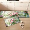 1 Stück Anti-Ermüdungs-Küchenteppiche, Schöne Rose Wasserdicht Rutschfest Dick Gepolsterte Küchenmatte Schwerlast Komfort Stehmatte für Küche