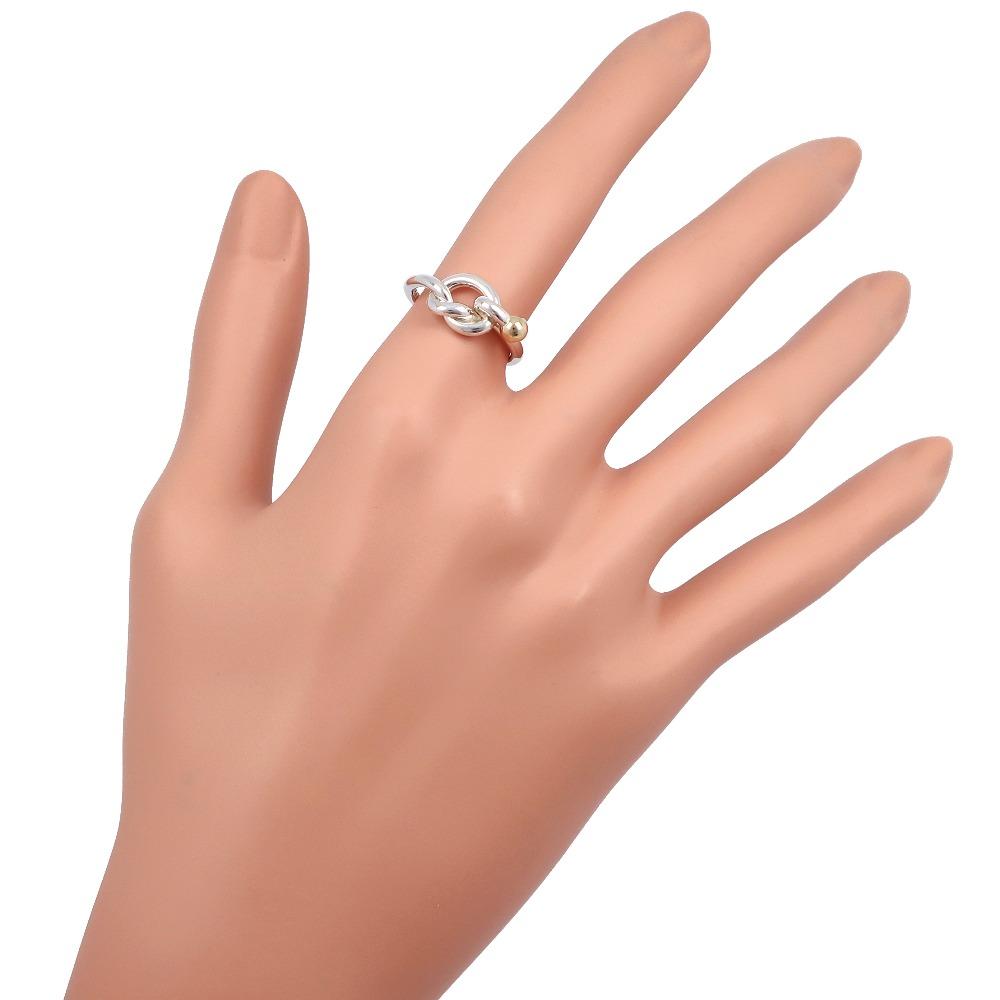 TIFFANY&Co. Love knot Ring Silver925/K18 yellow gold #5.8(US Size) 3.0g Women Used
