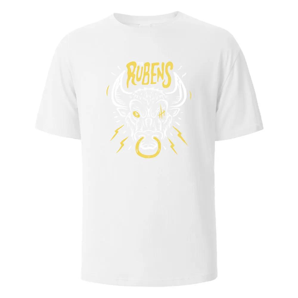 The Rubens Streetwear Basic Funny T-Shirt For Men Fashion Casual Loose Cotton Clothing Crewneck Breathable Tshirt Hip Hop Tees